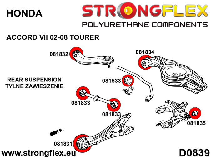 Kompletny zestaw zawieszenia SPORT Honda Accord VII (02-08) VII (02-08) Tourer CM