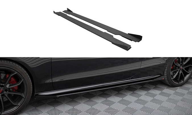 Dokładki progów Street Pro + Flaps Maxton Audi A5 / A5 S-Line / S5 Coupe / Cabrio 8T / 8T Facelift