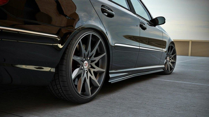Dokładki progów Maxton Mercedes E-Class W211 AMG (czarny połysk)