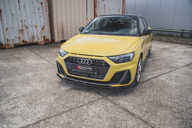 Splitter przedni Maxton V2 Audi A1 S-Line GB (czarny połysk)