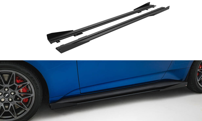 Dokładki Progów Street Pro + Flaps Maxton Ford Mustang GT Mk7