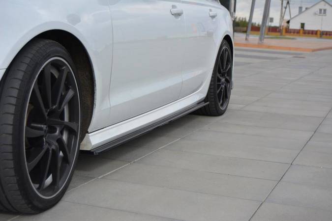 Dokładki progów Maxton Audi A6 C7 S-Line/ S6 C7 Polift (czarny połysk)