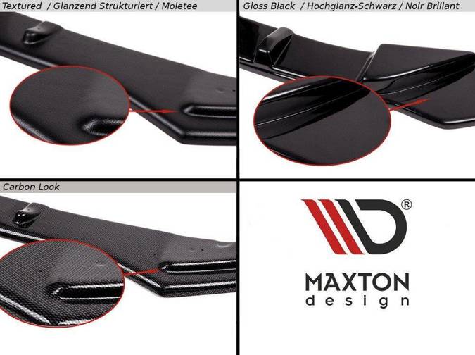 Przedni splitter Maxton Mini Cooper S MK3 Przedlift 3D (F56) (czarny połysk)